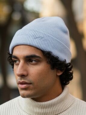 Bad Birdie Script Beanie Baby Blue OS NWT Embroidered Golf Streetwear Hat